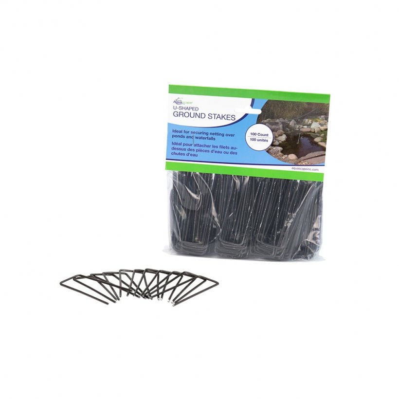 Aquascape U-Shaped Ground Stakes (100-pack) for pond netting installation