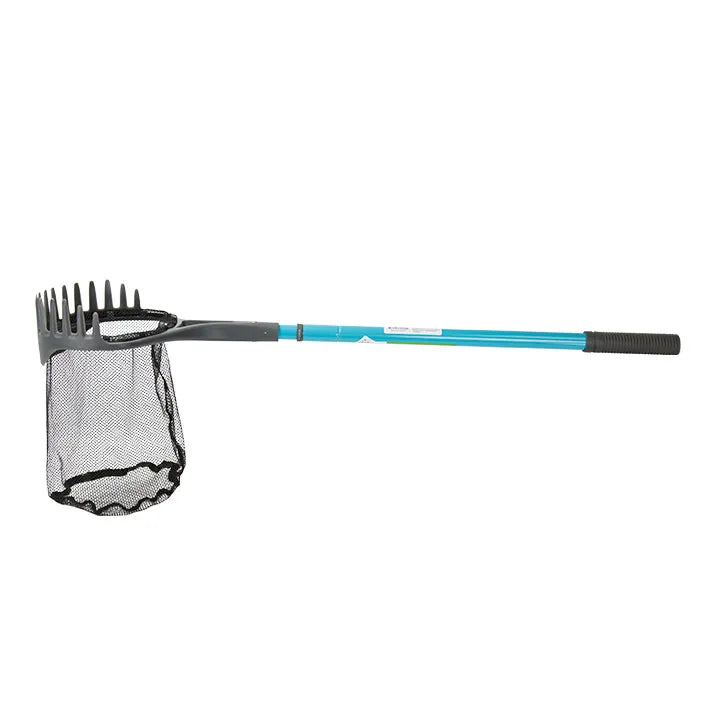 Efficient pond cleanup with the versatile Pond Shark tool.