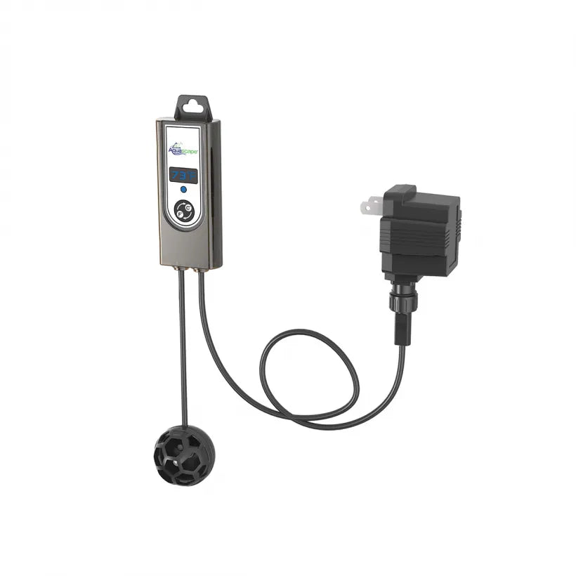Smart pond thermometer kit with probe, controller, and transformer