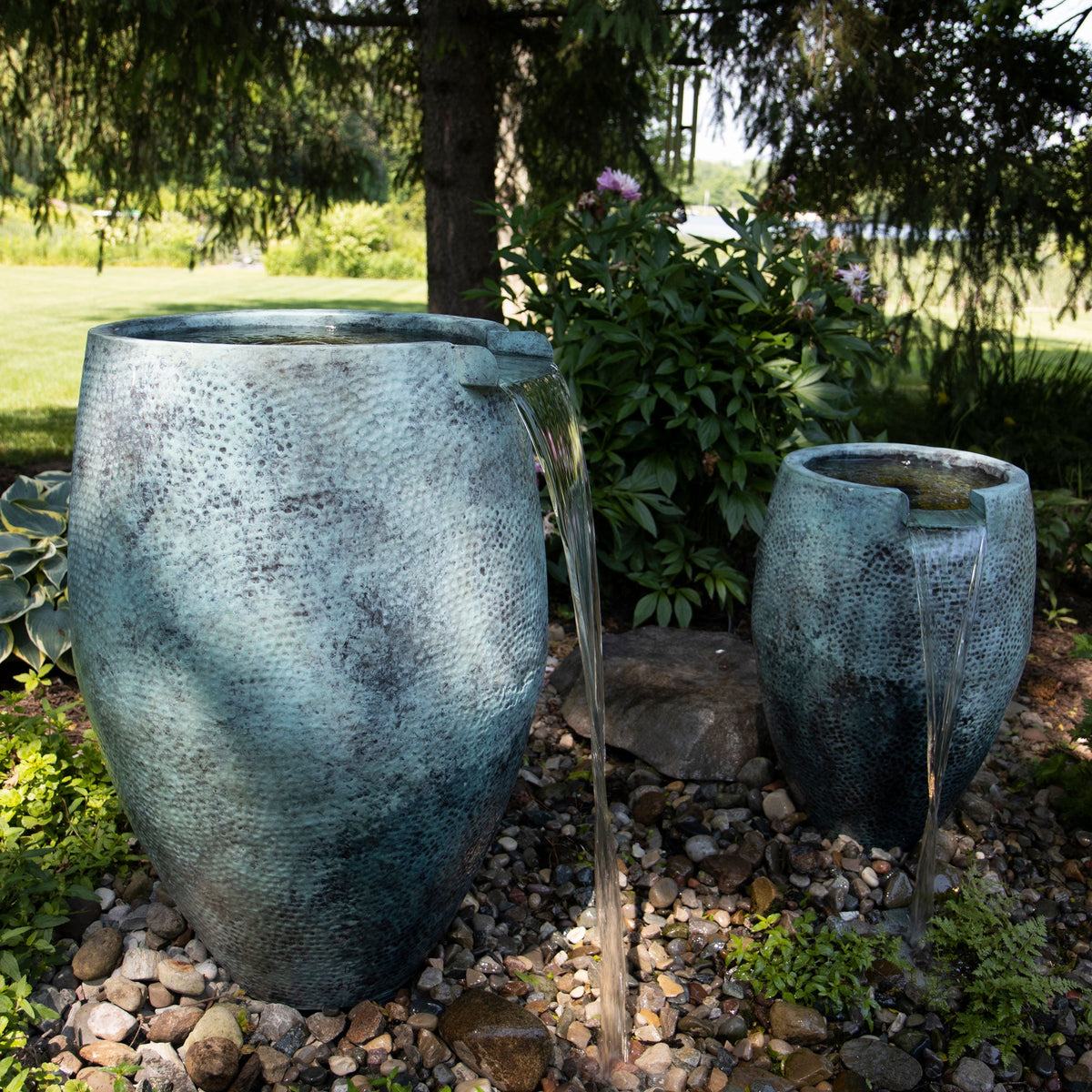 Atlantic-Oase Hammered Brass Aura 3pc Vase Kits — product gallery 2