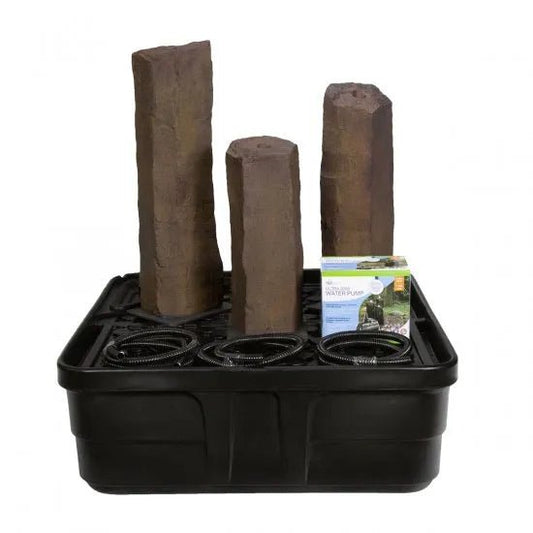 Faux Basalt Column Set of 3 Fountain Kit 24″, 30″, 36″H - Rosty Market Inc.