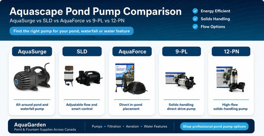 Aquascape Pond Pump Comparison: AquaSurge vs SLD vs AquaForce vs PL/PN