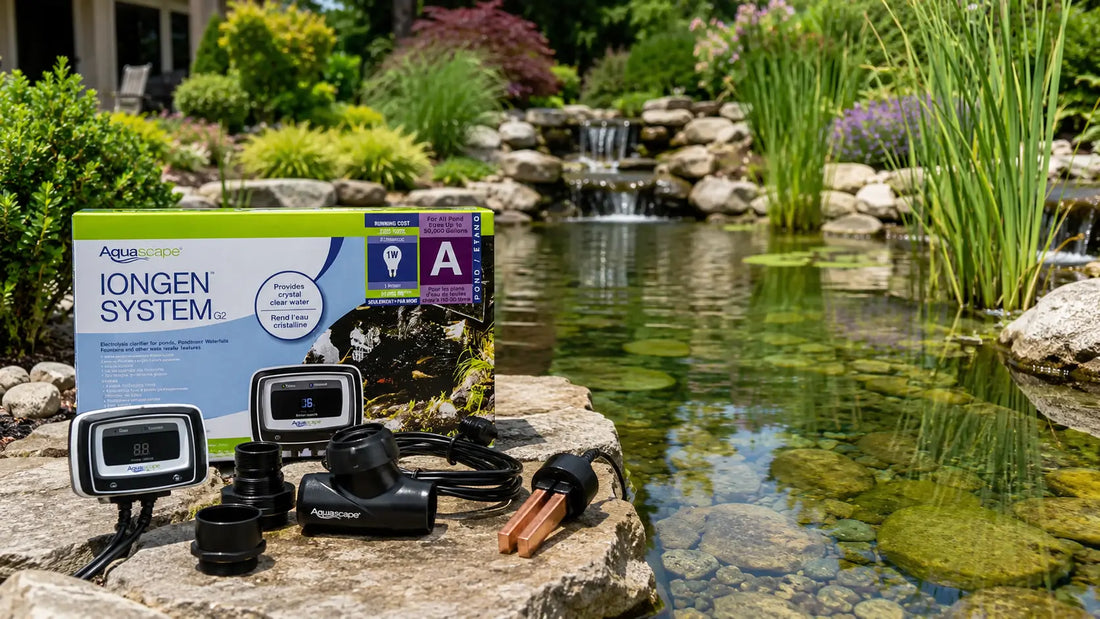 Aquascape IonGen G2 pond algae control system for clear backyard pond water