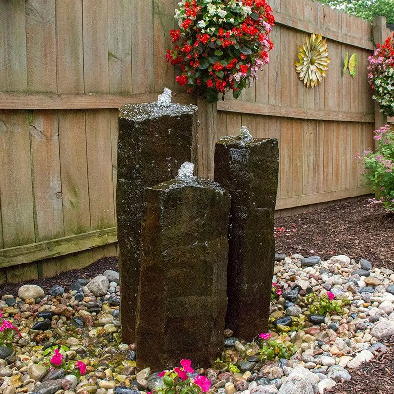 Aquascape Mongolian Basalt Columns Set Of 3 Landscape Fountain Kit