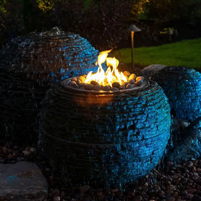 Aquascape Fire and Water Stacked Slate Sphere Medium