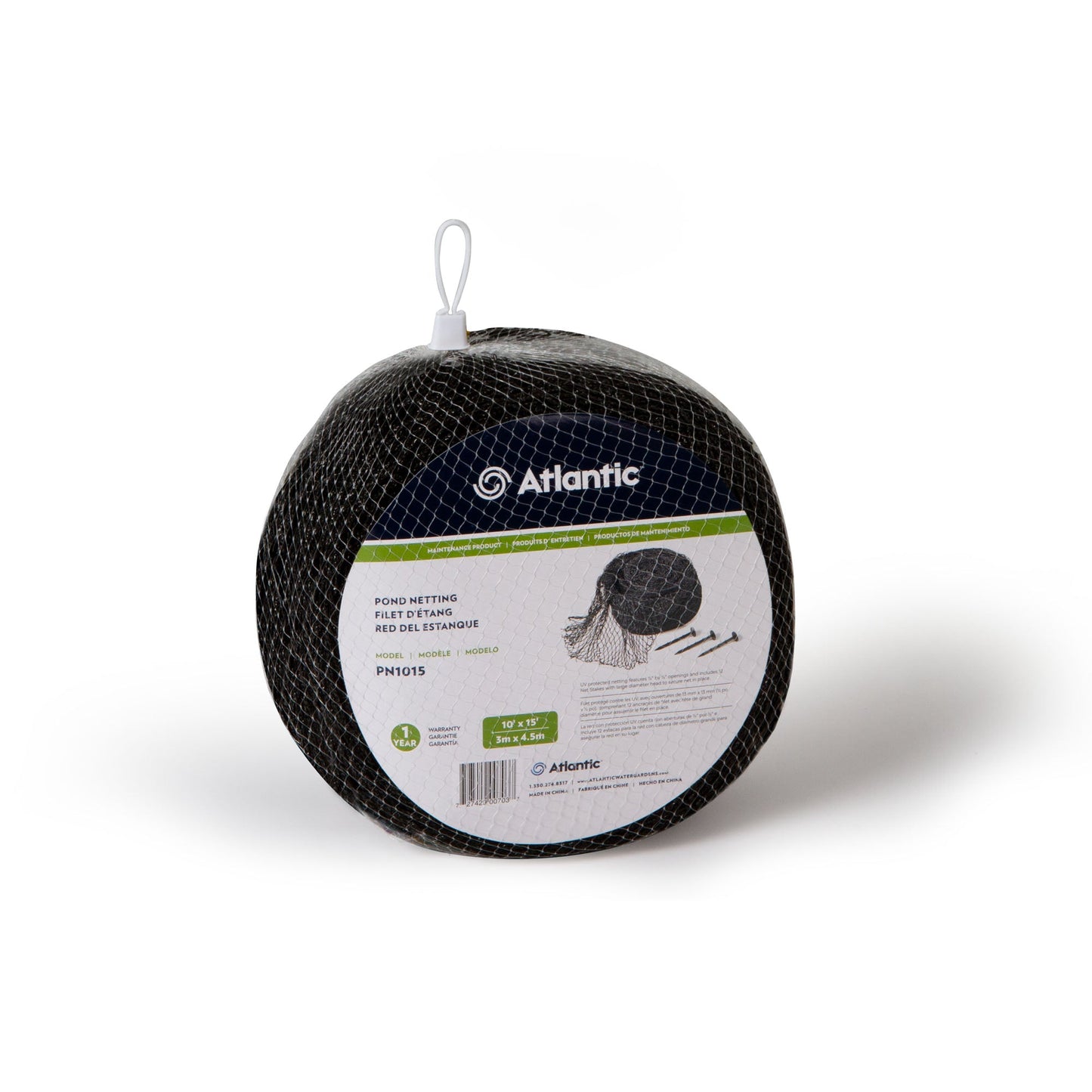 Atlantic-Oase Pond Netting 10' x 15' UV-resistant 1/2 inch mesh