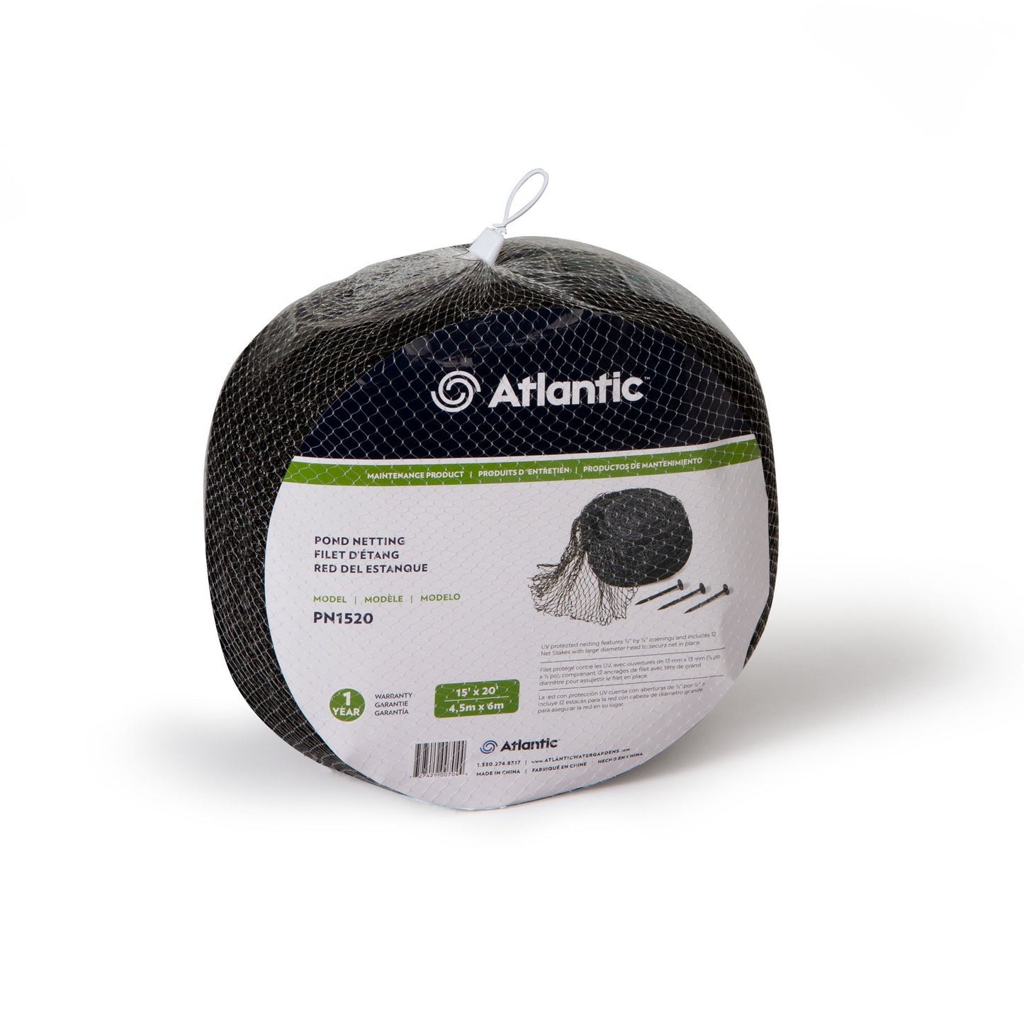 Atlantic-Oase Pond Netting 15' x 20' UV-resistant 1/2 inch mesh