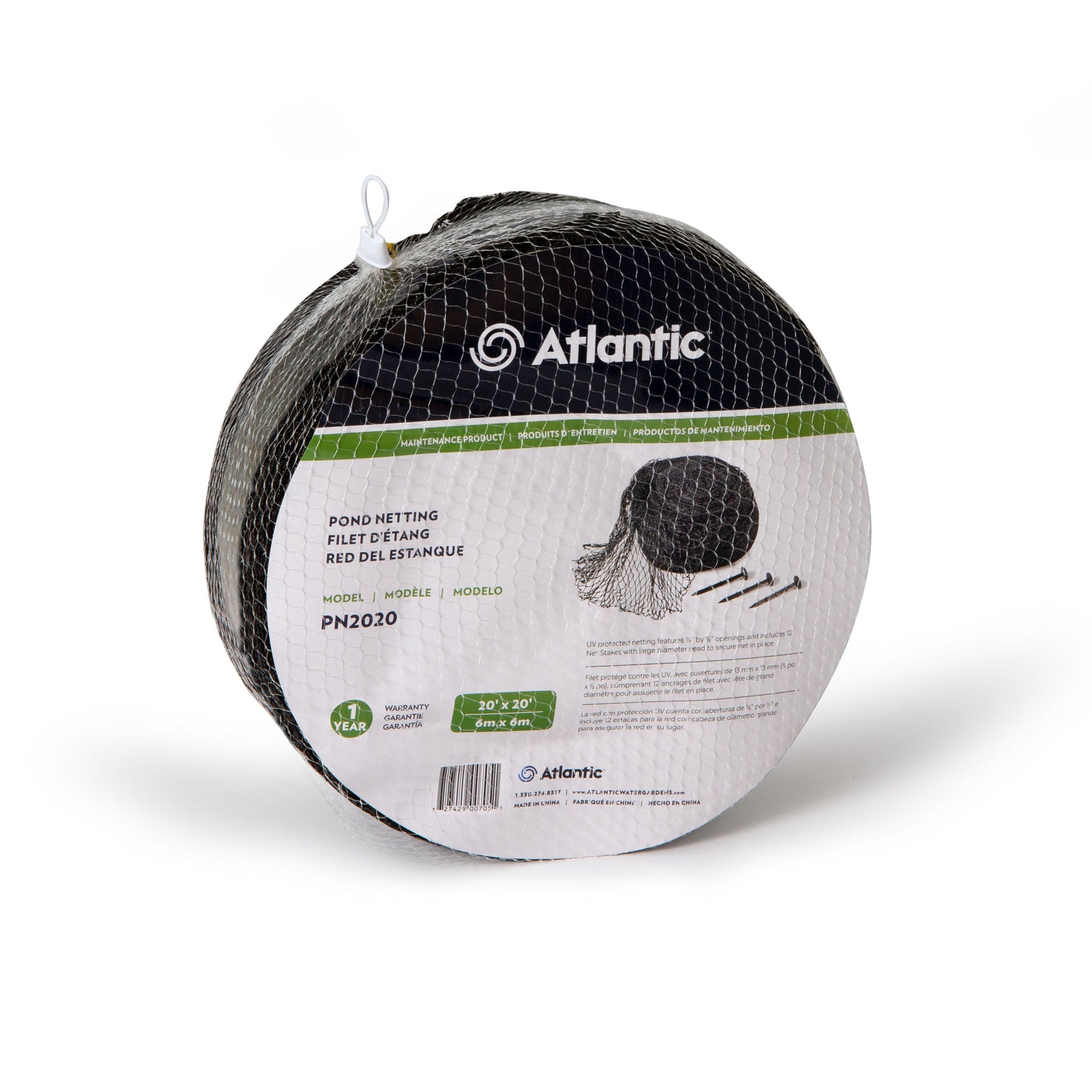 Atlantic-Oase Pond Netting 20' x 20' UV-resistant 1/2 inch mesh