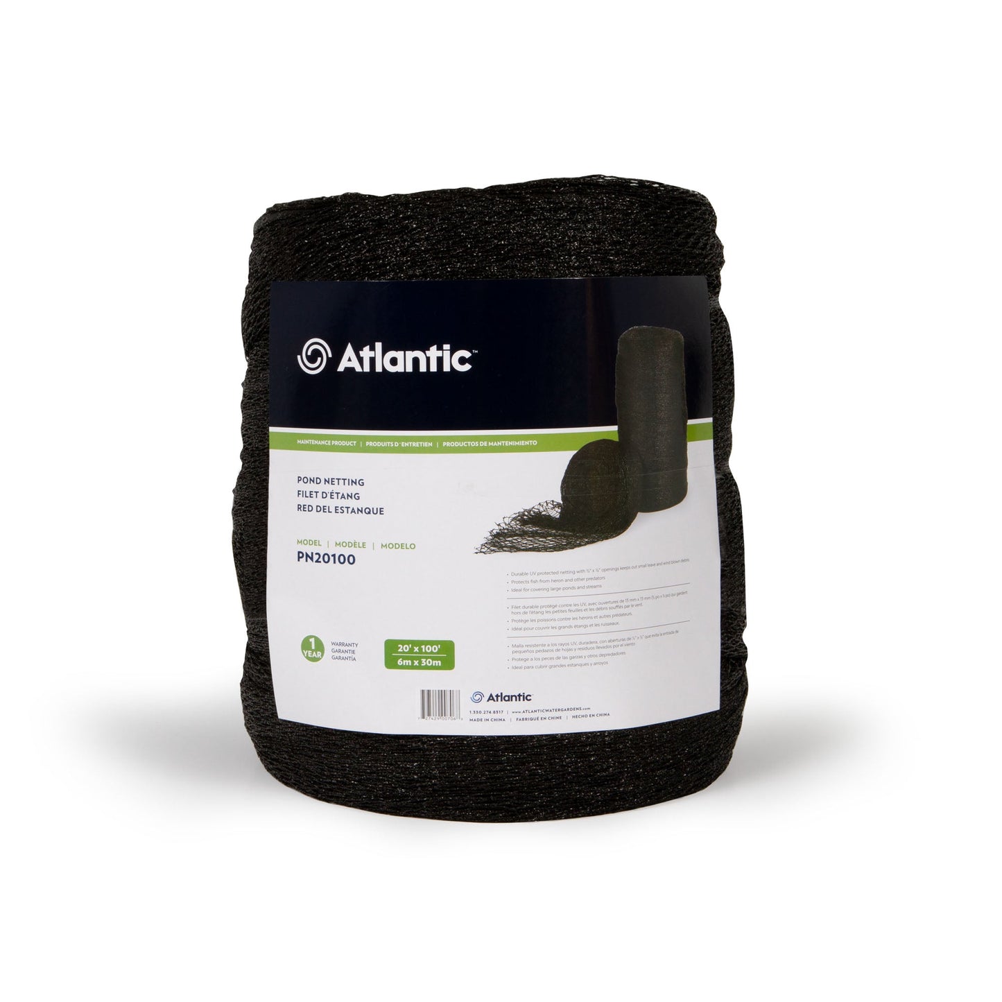 Atlantic-Oase Pond Netting 20' x 100' UV-resistant 1/2 inch mesh