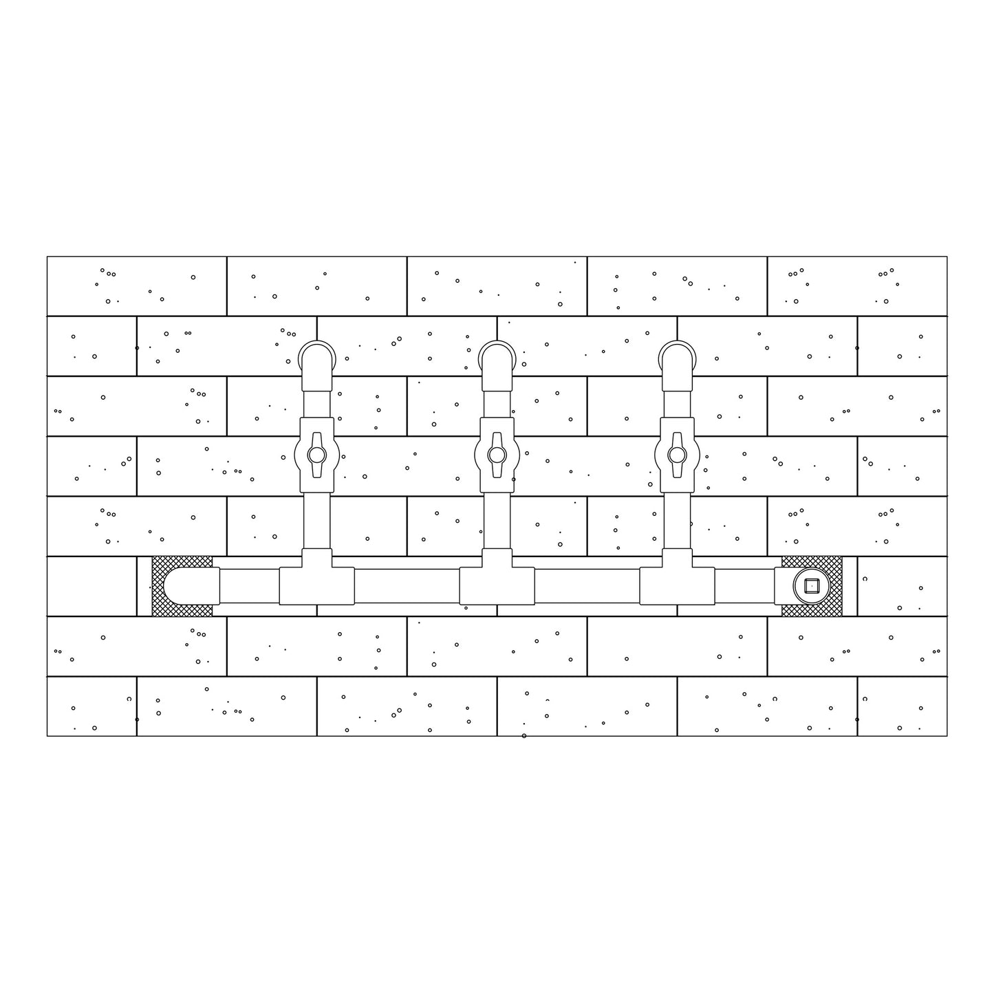 Technical drawing of a mechanical component with labeled parts on a white background