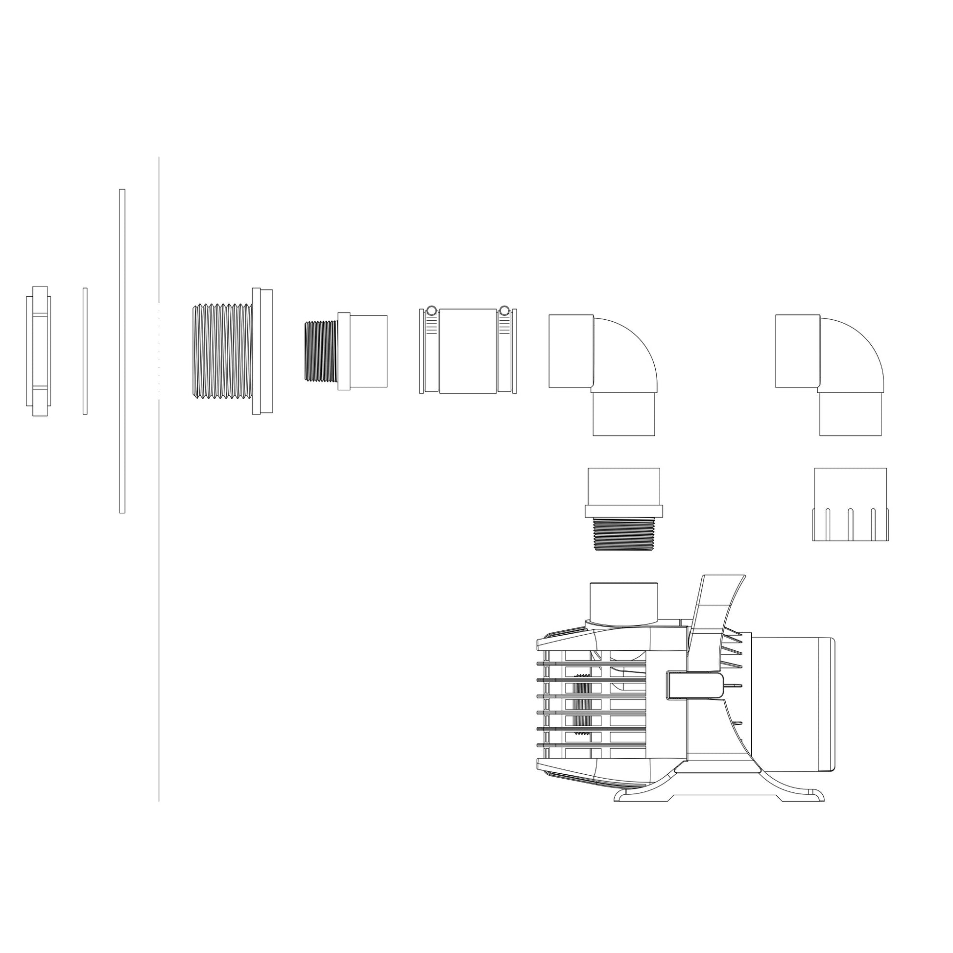 Technical drawing of a mechanical component on a white background