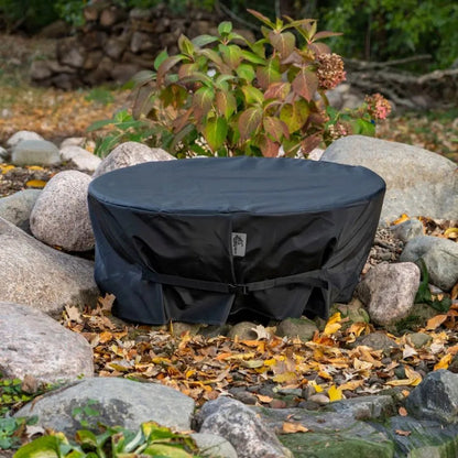 Aquascape 32 inch round fountain bowl cover installed outdoors
