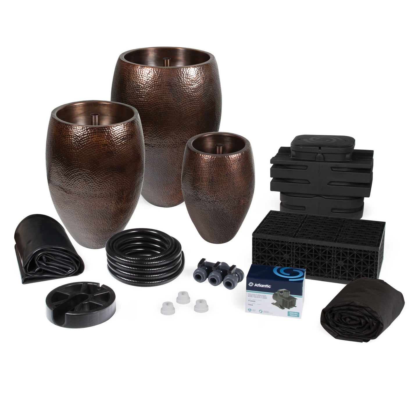 Atlantic-Oase Aura Vase Kits Antique Brass 3 Pc Kit