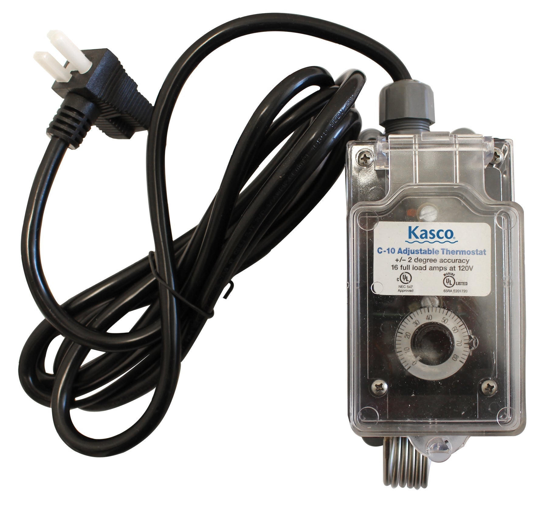 Kasco portable de-icer thermostat control