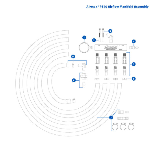 Airmax SW40HP & PS40 Airflow Manifold Assembly Replacement Parts — product image 1