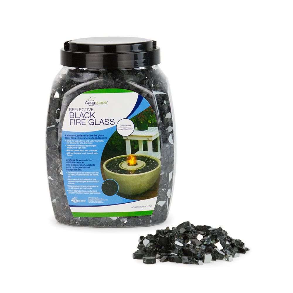 Aquascape 1/4-Inch Fire Glass – 10 lb – Reflective Black
