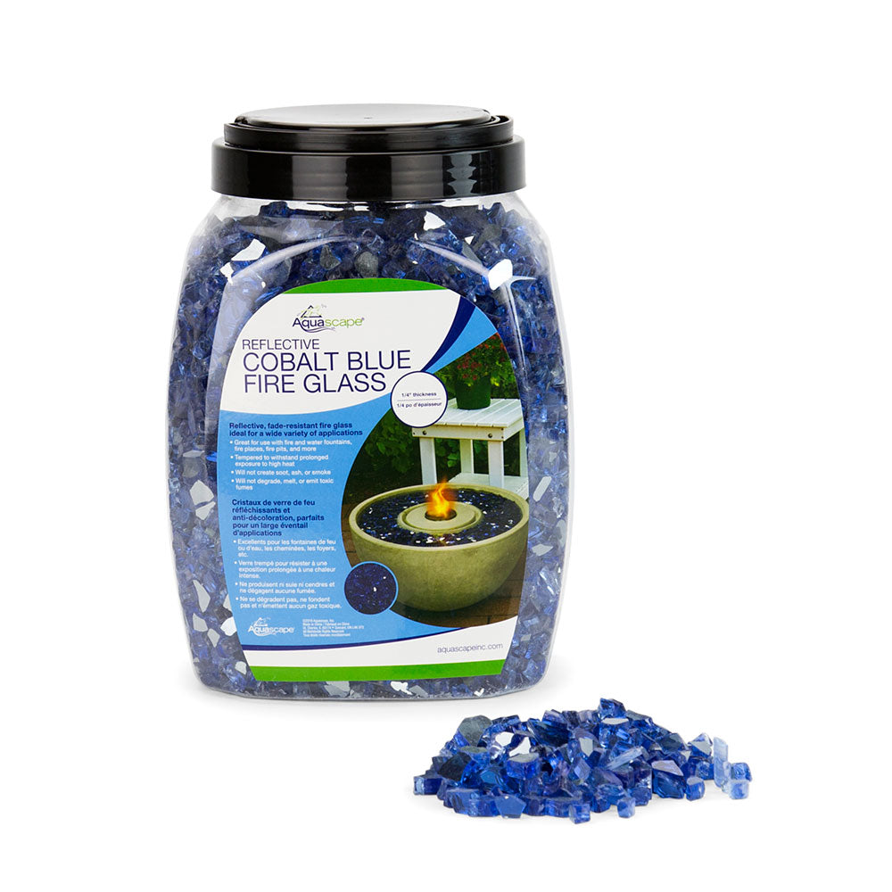 Aquascape 1/4-Inch Fire Glass – 10 lb – Reflective Cobalt Blue