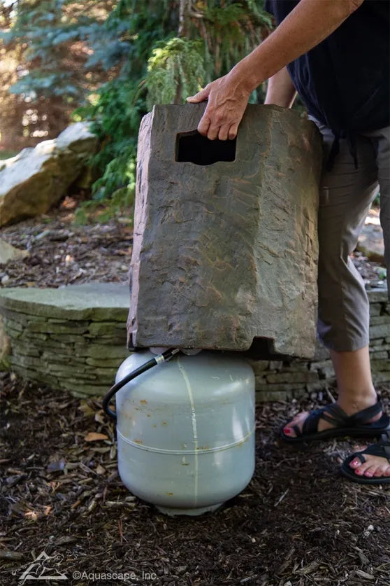 Aquascape Faux Stone & Stump Propane Tank Covers