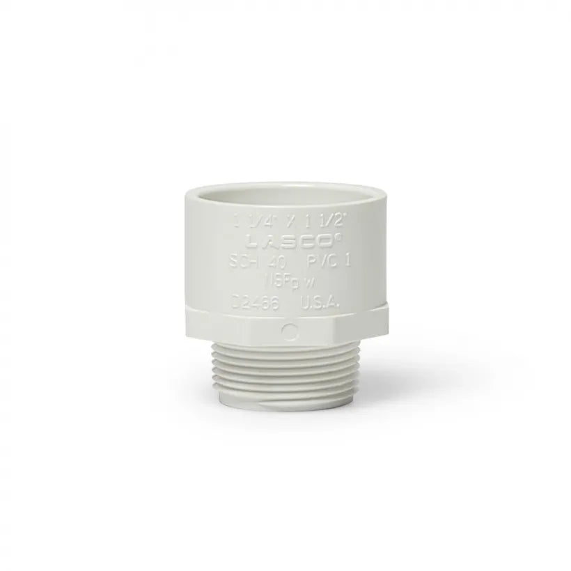 Aquascape PVC Male Adapters — 1-1/4" MPT x 1-1/2" SLIP