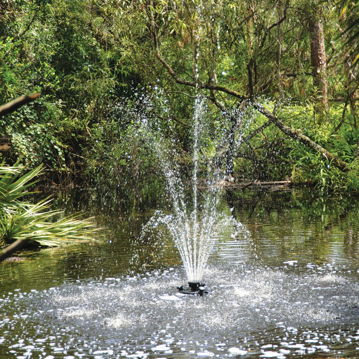 Atlantic-Oase 1/4 HP floating fountain spray pattern