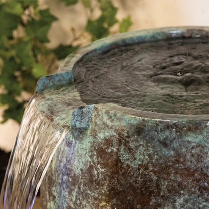 Atlantic-Oase Hammered Brass Aura Spillway Vases — product gallery 6