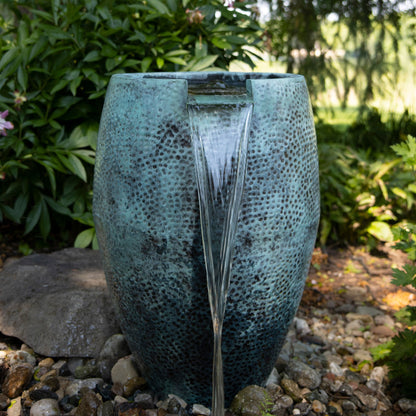 Atlantic-Oase Hammered Brass Aura Spillway Vases — product gallery 11