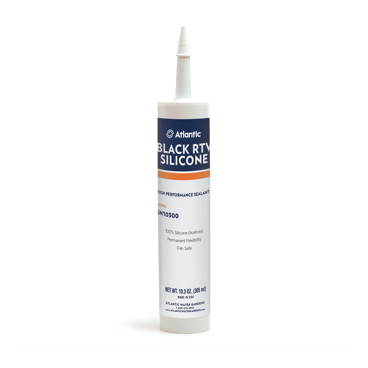 Atlantic-Oase Black RTV Silicone Sealant — 10.3 oz