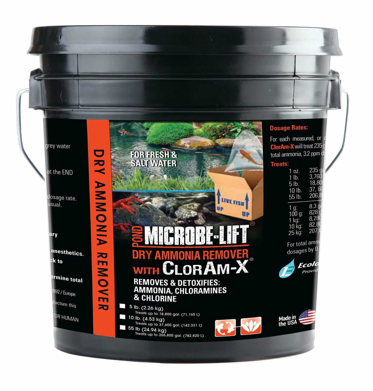 Microbe-Lift Dry Ammonia Remover with ClorAm-X — 55 lbs