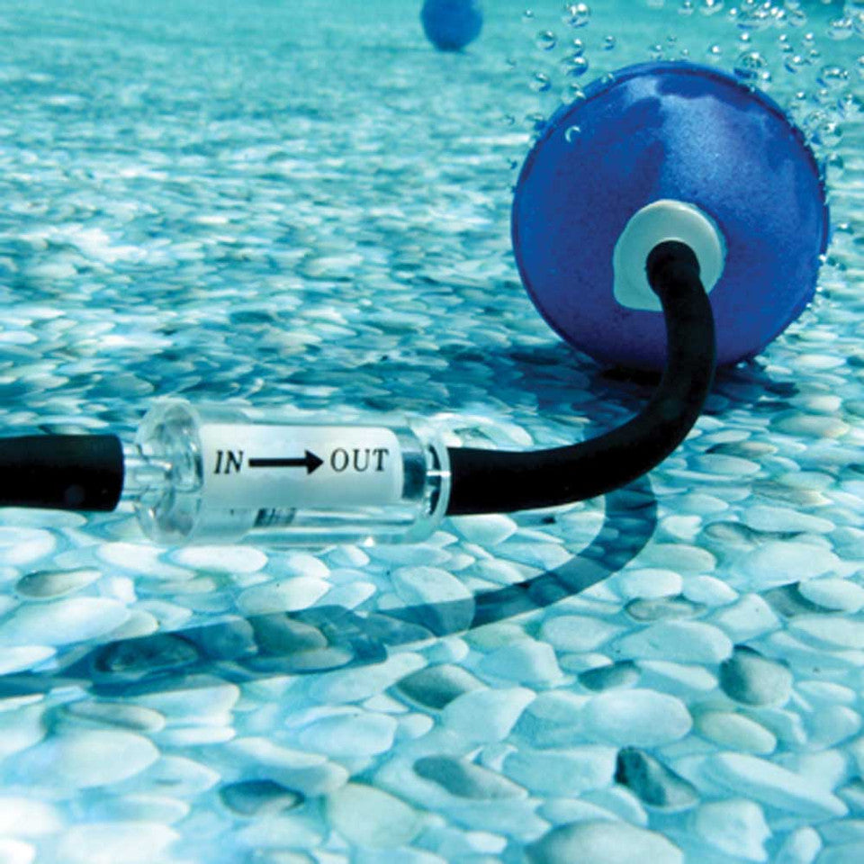 CrystalClear PondAir air stone and check valve underwater