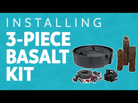 Atlantic-Oase 3 Pieces Natural Basalt Fountain Kit product video