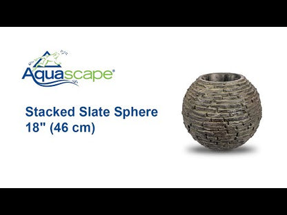 Aquascape Stacked Slate Sphere Fountain Kit 18″ Diameter (46 cm) - AquaGarden