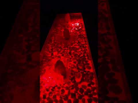 Stainless steel fountain with RGB ighting