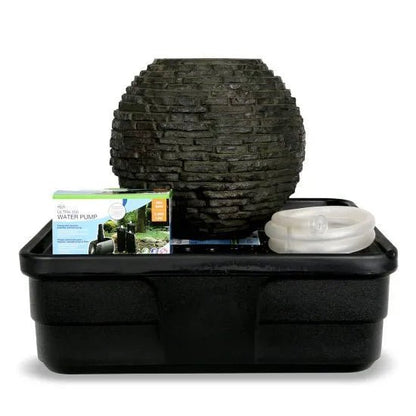 Aquascape Stacked Slate Sphere Fountain Kit 18″ Diameter (46 cm) - AquaGarden